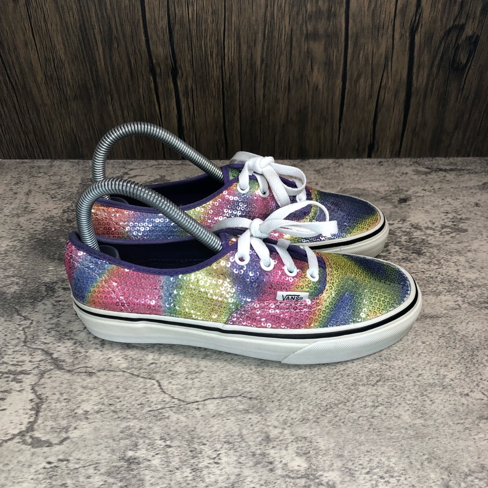 Vans Classic Low “Rainbow Sequens” Womens Size 6.5